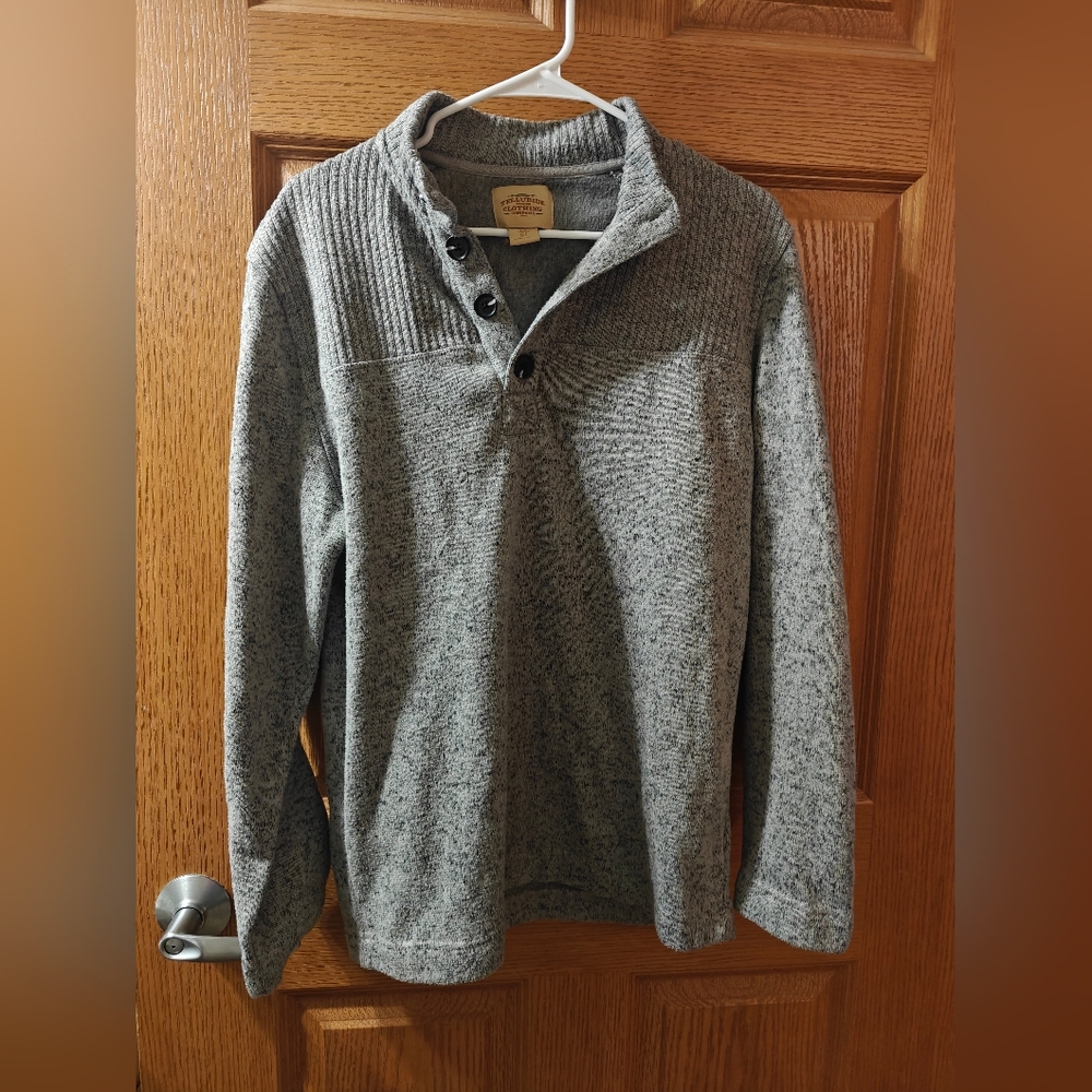 Telluride Clothing Co Men's Gray Quarter Zip Pullover Sweater Size Large